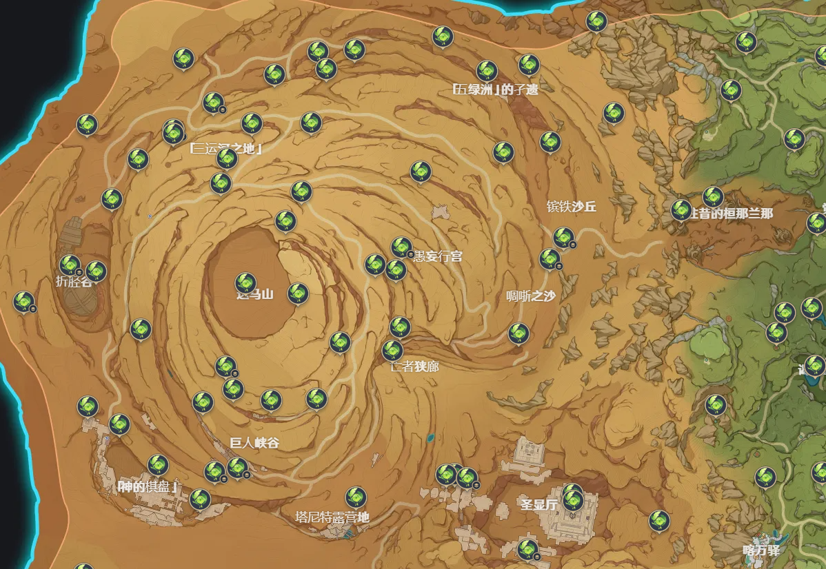 原神3.4千壑沙地草神瞳位置分布图一览