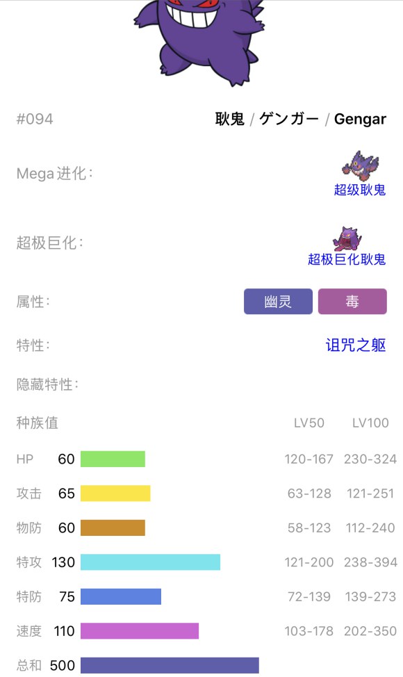 Pokemmo耿鬼性格选择及配招推荐